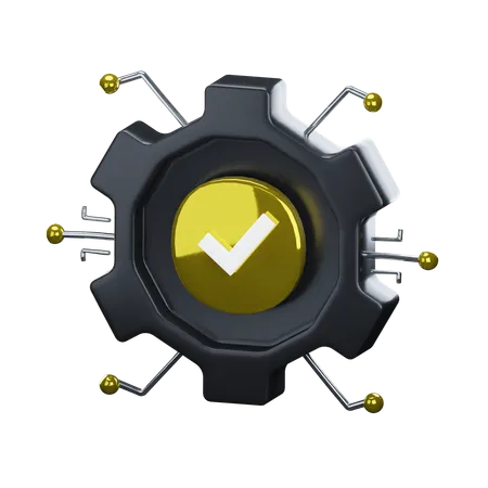 3 D Gear And Checklist Technology Icon Isolated On Transparent Background 3 D Illustration 3D Icon