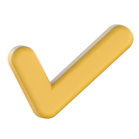 チェック  3D Icon