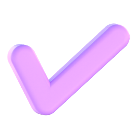 チェック  3D Icon