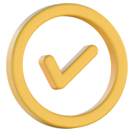 Check  3D Icon