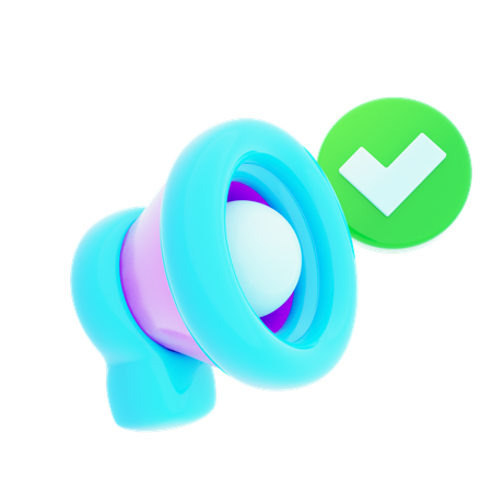 Check Announcement  3D Icon