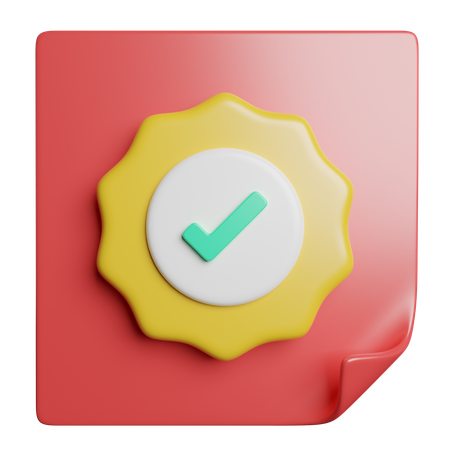 Check Badge  3D Icon