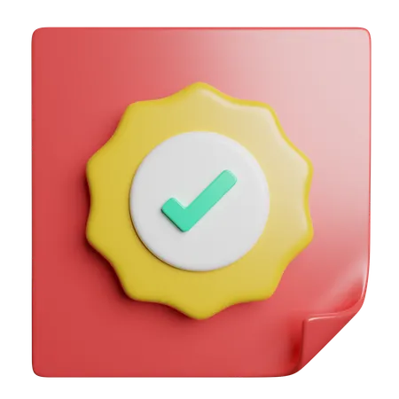 Check Badge  3D Icon