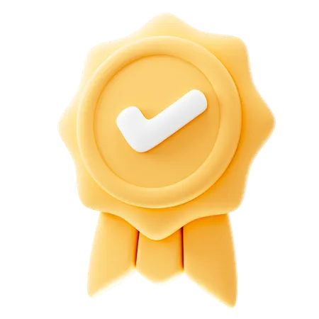 Certificate Badge Icon 3D Icon