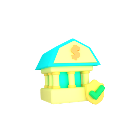 Check Bank  3D Icon