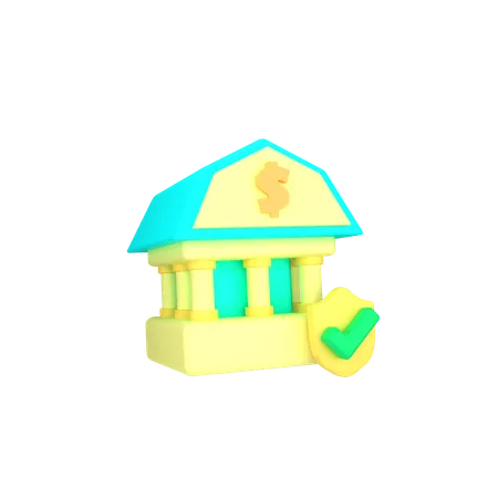 Check Bank  3D Icon