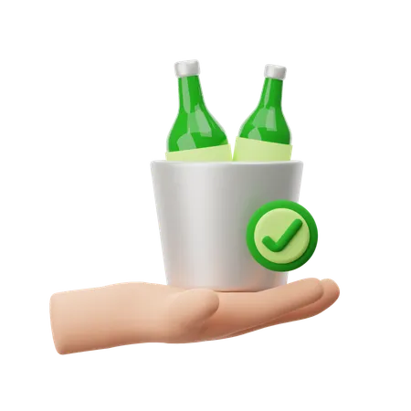 Check Beer Bottles  3D Icon