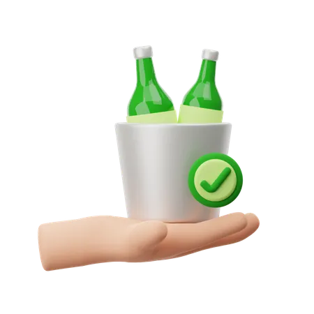 Vérifier les bouteilles de bière  3D Icon