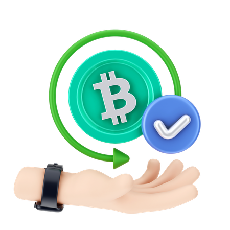 ビットコインをチェック  3D Icon