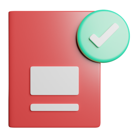 Check Book  3D Icon