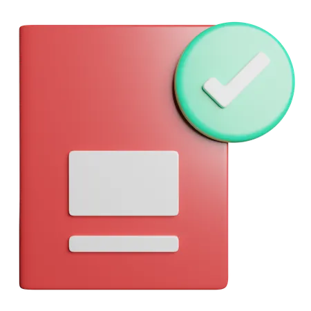Check Book  3D Icon