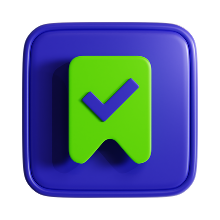 Check Bookmark  3D Icon