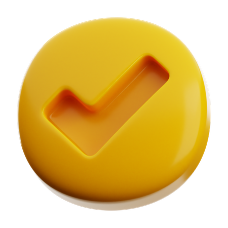 Check Button  3D Icon