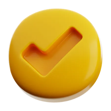 Check Button  3D Icon