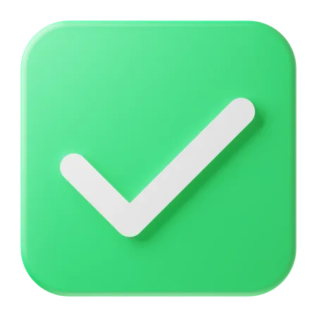 Check Button  3D Icon