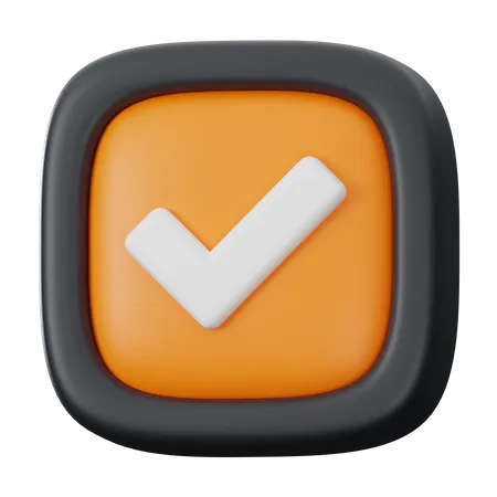 Check Button  3D Icon