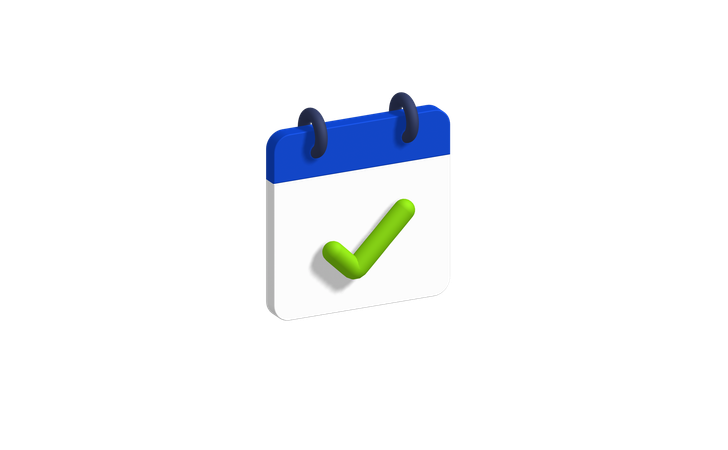 Check Calendar  3D Icon