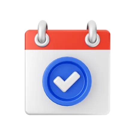 Check Calendar  3D Icon