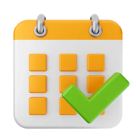 Check Calendar  3D Icon