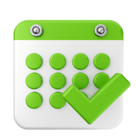 Check Calendar  3D Icon