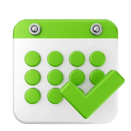 Check Calendar  3D Icon