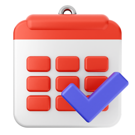 Check Calendar  3D Icon