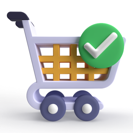 Check cart  3D Icon