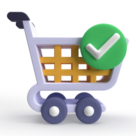 Check cart  3D Icon