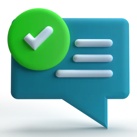 Check Chat  3D Icon