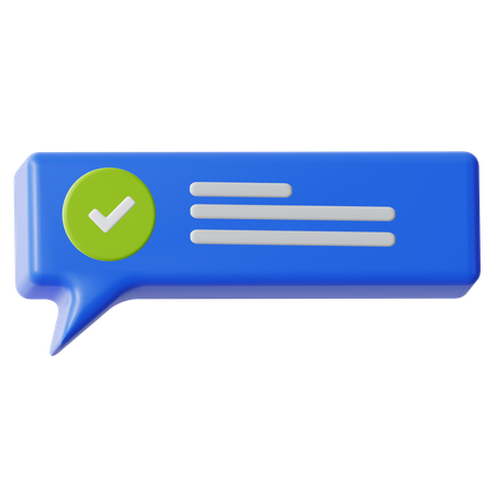 Check Chat  3D Icon
