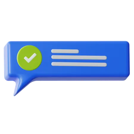 Check Chat  3D Icon