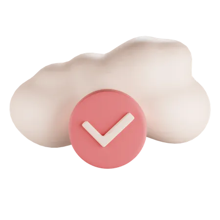 Check Cloud  3D Icon