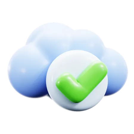 Check Cloud  3D Icon