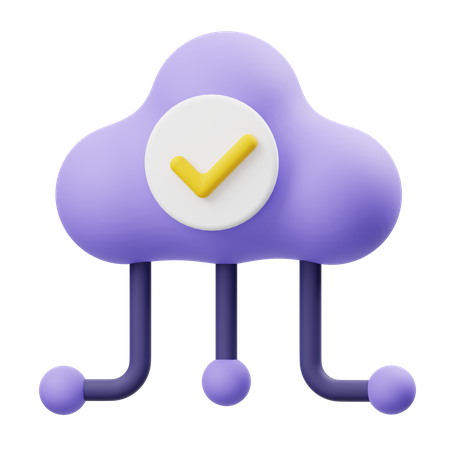 Check Cloud  3D Illustration