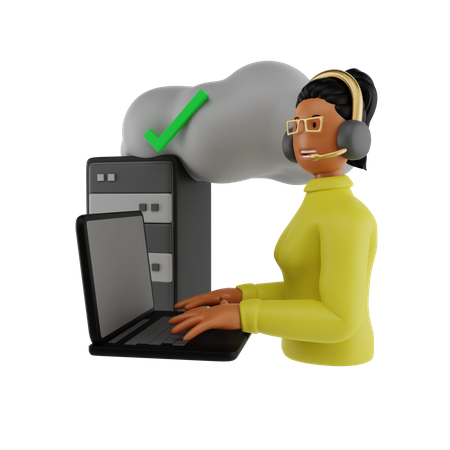Check Cloud Connection  3D Icon