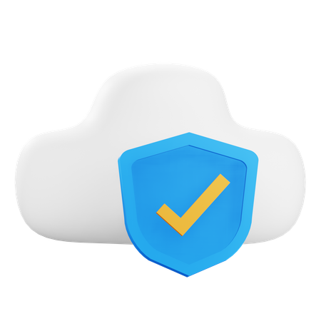 Check Cloud Protection  3D Icon