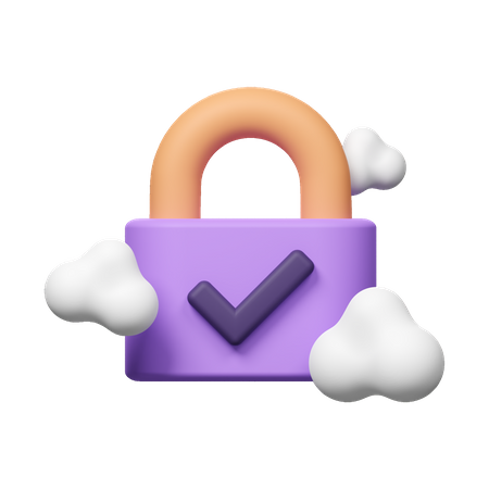 Check Cloud Security 3D Icon