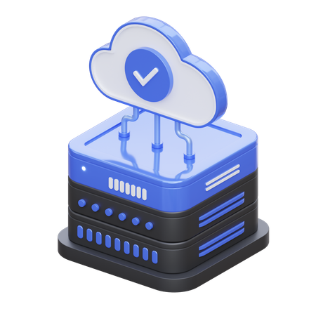 Cloud-Server prüfen  3D Icon