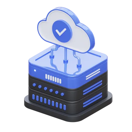 Cloud-Server prüfen  3D Icon