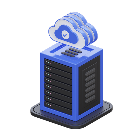 Cloud-Server prüfen  3D Icon