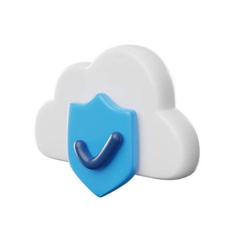 Überprüfen Sie die Cloud-Sicherheit  3D Icon