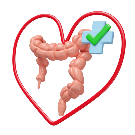 Check Colon Heart  3D Icon