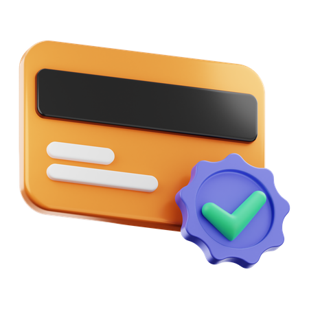 Check Credit Card  3D Icon