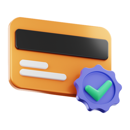 Check Credit Card  3D Icon