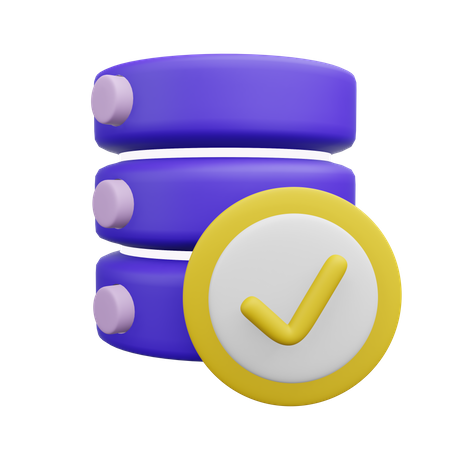 Check Database 3D Icon