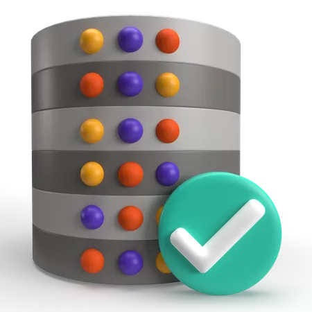 Datenbank prüfen  3D Icon