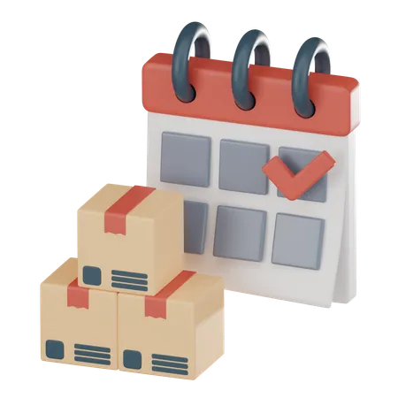 Icon Calendar Check Mark Symbolizes Essential Role On Time Delivery Logistics Use Presentations Marketing Materials Website Designs Related To Logistics 3 D Render Illustration 3D Icon