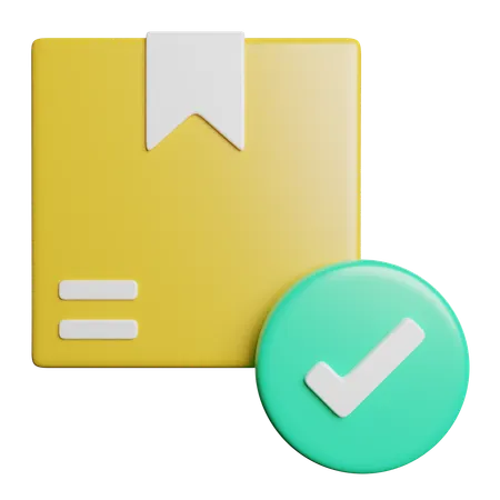 Check Delivery Box  3D Icon