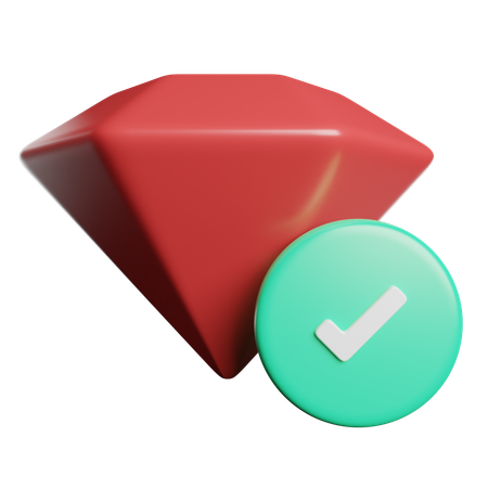 Check Diamond  3D Icon