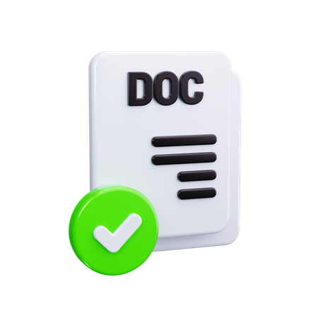 Check Document  3D Icon